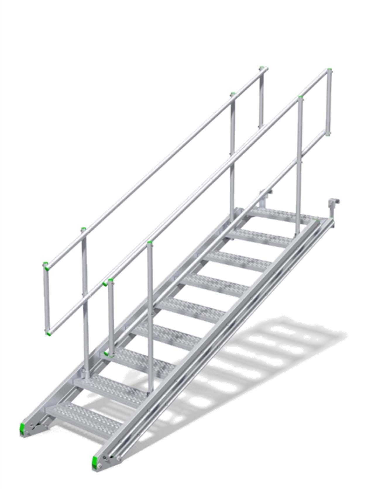 Voorlopige/mobiele uitschuifbare trap van min 557mm tot max 4146mm - Ranger trap